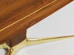 Oswald Haerdtl Oswald Haerdtl x Hagenauer Vienna Brass Walnut Coffee Table Austria 1950s - 4066392