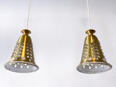 Oswald Haerdtl Set of Two Elegant Mid Century Pendant Lamps by Oswald Haerdtl for Lobmeyr 1950s - 4439252