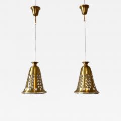 Oswald Haerdtl Set of Two Elegant Mid Century Pendant Lamps by Oswald Haerdtl for Lobmeyr 1950s - 4439392