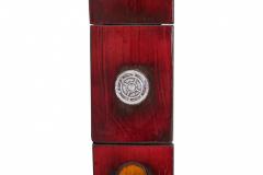 Oswald Tieberghien Ceramic Tile Mirror by Oswald Tieberghien in Red Glaze 1960s - 844298