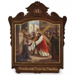 Oswald V lkel Complete set of Stations of the Cross oil paintings by V lkel - 3252896