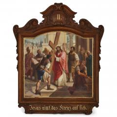 Oswald V lkel Complete set of Stations of the Cross oil paintings by V lkel - 3252897