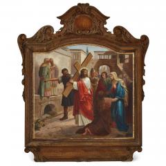 Oswald V lkel Complete set of Stations of the Cross oil paintings by V lkel - 3252898