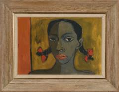 Oswaldo Guayasamin Cabeza de Nina Negra Signed Exhibited at the Museo Guayasam n - 4716181