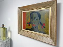 Oswaldo Guayasamin Cabeza de Nina Negra Signed Exhibited at the Museo Guayasam n - 4716186