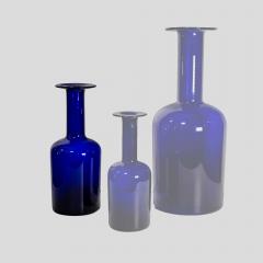 Otto Brauer Blue Holmegaard vase designed by Otto Brauer - 4091724
