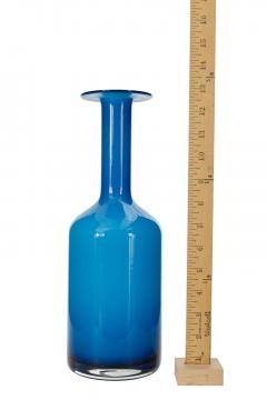 Otto Brauer Danish Mid Century Modern Holmegaard Blue Bottle - 4195793