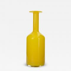Otto Brauer Danish Mid Century Modern Holmegaard Yellow Glass Vase - 4222086