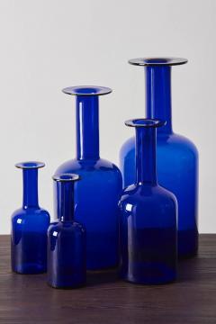 Otto Brauer Set of Five Holmegaard Gulv Vases by Otto Brauer in Blue - 608947