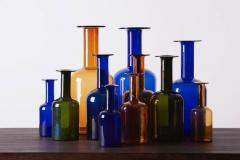 Otto Brauer Set of Five Holmegaard Gulv Vases by Otto Brauer in Blue - 608952