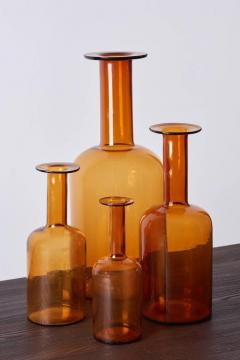 Otto Brauer Set of Four Holmegaard Gulv Vases by Otto Brauer in Amber - 608968