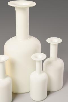 Otto Brauer Set of seven glass vases by Otto Brauer for Holmegaard Denmark 1962 - 3434215