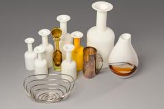 Otto Brauer Set of seven glass vases by Otto Brauer for Holmegaard Denmark 1962 - 3434226