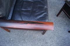Otto Hans Olsen Rosewood Leather Lounge Chair and Ottoman by Otto Hans Olsen for Vatne M bler - 419571