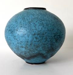 Otto Heino Ceramic Moon Jar with Robin Egg Blue Glaze by Otto Heino - 3971979