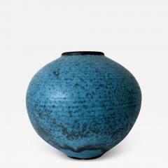 Otto Heino Ceramic Moon Jar with Robin Egg Blue Glaze by Otto Heino - 3973160