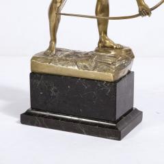 Otto Schmidt Hofer Art Deco Gilt Bronze Archer Sculpture on Black Marble Base by Otto Schmidt Hofer - 3376109