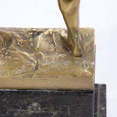 Otto Schmidt Hofer Art Deco Gilt Bronze Archer Sculpture on Black Marble Base by Otto Schmidt Hofer - 3376208