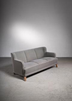Otto Schultz Scandinavian Modern three seater sofa with grey wool upholstery - 2006299