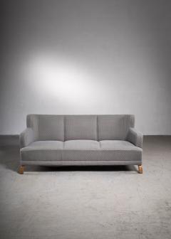 Otto Schultz Scandinavian Modern three seater sofa with grey wool upholstery - 2006300