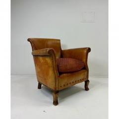 Otto Schulz Early 20th Century European Leather Lounge Chair - 4215009