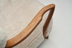 Otto Schulz Floating Easy Chair by Otto Schulz in Sheepskin Sweden 1940s - 2009602