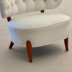 Otto Schulz Pair of Swedish Mid Century Modern Otto Schulz Lounge Slipper Chairs Velvet - 3345283