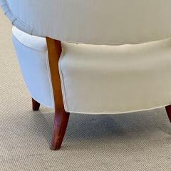 Otto Schulz Pair of Swedish Mid Century Modern Otto Schulz Lounge Slipper Chairs Velvet - 3345286