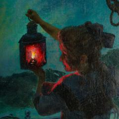 Otto Toaspern Otto Toaspern American Brooklyn 1863 1940 Girl with Lantern - 1895400