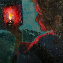 Otto Toaspern Otto Toaspern American Brooklyn 1863 1940 Girl with Lantern - 1895401