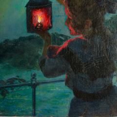 Otto Toaspern Otto Toaspern American Brooklyn 1863 1940 Girl with Lantern - 1895402