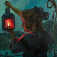 Otto Toaspern Otto Toaspern American Brooklyn 1863 1940 Girl with Lantern - 1895423