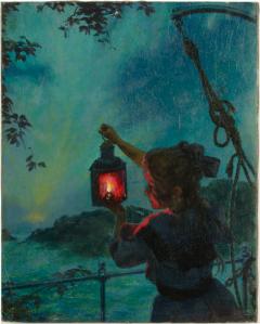 Otto Toaspern Otto Toaspern American Brooklyn 1863 1940 Girl with Lantern - 1897695