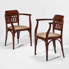 Otto Wagner Otto Wagner pair of Vienna Secession armchairs - 3733996