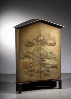 Otto Wretling Otto Stig Wretling decorated wooden cabinet - 1612123
