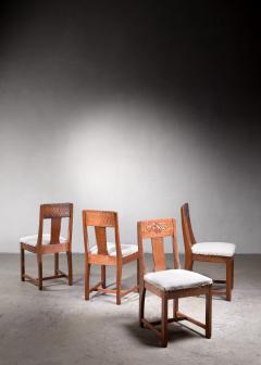 Otto Wretling Set of 4 Otto Wretling pine dining chairs - 2780574
