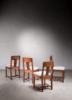 Otto Wretling Set of 4 Otto Wretling pine dining chairs - 2780575