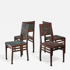 Otto Wytrlik Set of 4 Otto Wytrlik Jugendstil chairs - 1267664