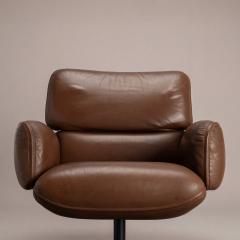 Otto Zapf Otto Zapf Executive Lounge Chair by Knoll in Original Chocolate Brown Leather - 4768098