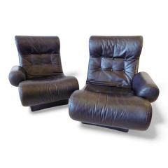 Otto Zapf Otto Zapf Sofalette leather two seater sofa 1970 - 4741348