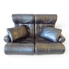 Otto Zapf Otto Zapf Sofalette leather two seater sofa 1970 - 4741349