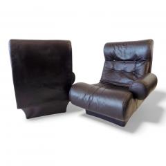 Otto Zapf Otto Zapf Sofalette leather two seater sofa 1970 - 4741353