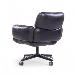Otto Zapf Otto Zapf for Knoll Mid Century Black Leather Management Office Chair - 4259769