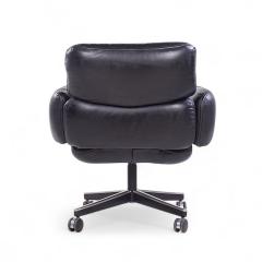 Otto Zapf Otto Zapf for Knoll Mid Century Black Leather Management Office Chair - 4259774