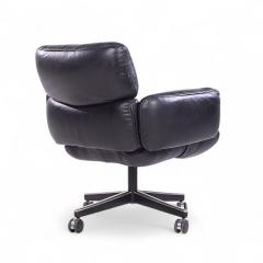 Otto Zapf Otto Zapf for Knoll Mid Century Black Leather Management Office Chair - 4259776