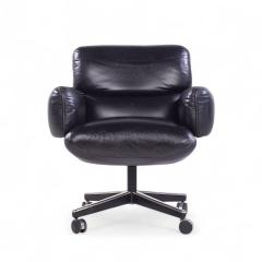Otto Zapf Otto Zapf for Knoll Mid Century Black Leather Management Office Chair - 4260151