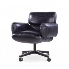 Otto Zapf Otto Zapf for Knoll Mid Century Black Leather Management Office Chair - 4260153