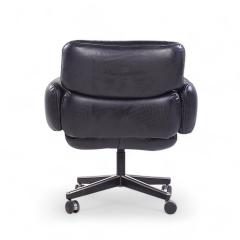 Otto Zapf Otto Zapf for Knoll Mid Century Black Leather Management Office Chair - 4260155