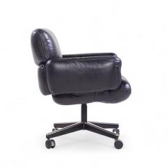 Otto Zapf Otto Zapf for Knoll Mid Century Black Leather Management Office Chair - 4260156