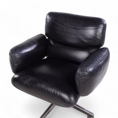 Otto Zapf Otto Zapf for Knoll Mid Century Black Leather Management Office Chair - 4260158